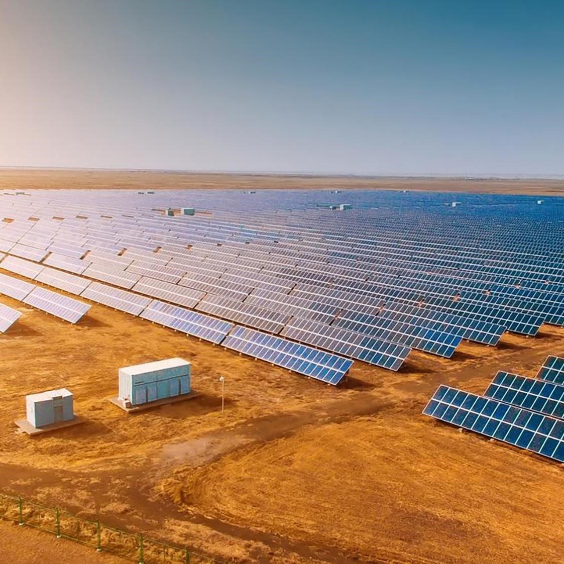 Solarenergie für Angola Bild von Solarzellen