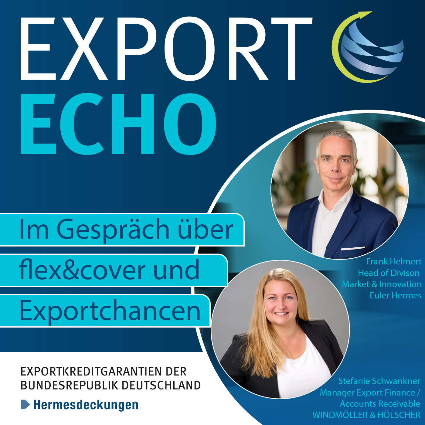 Bild mit Überschrift "Export Echo - Im Gespräch über flex&cover und Exportchancen"