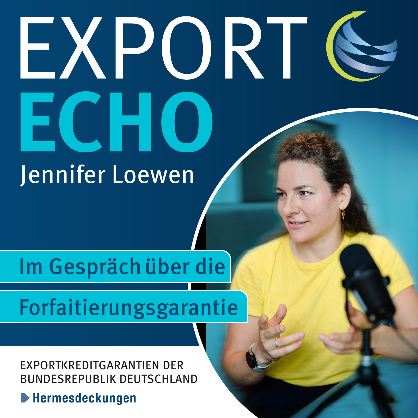 Teaserbild zum Export Echo, dem Podcast zu den Exportkreditgarantien des Bundes