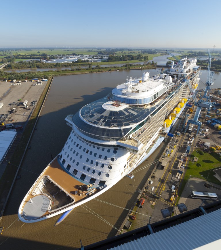 Bild: Blick von oben auf die Quantum of the Seas