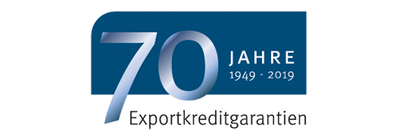 Logo: 70 Jahre Exportkreditgarantien, 1949-2019