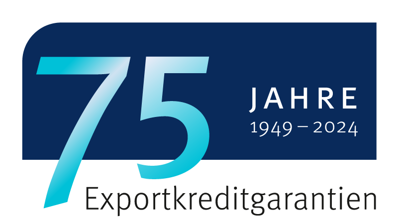 Logo: 75 Jahre Exportkreditgarantien, 1949-2019